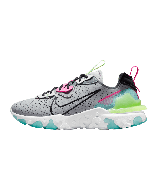 Nike React Vision Damen Grau Schwarz Pink F009 - grau