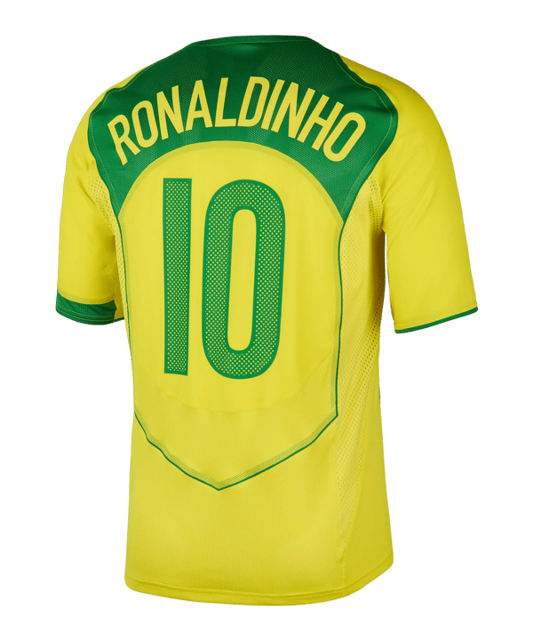 Nike Brazil Reissue 2004 Ronaldinho + 10 Trikot Gelb F731 - gelb