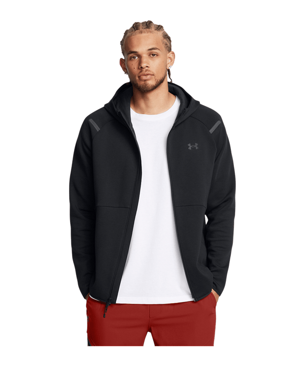 Under Armour Unstoppable Fleece Kapuzenjacke Schwarz F001 - schwarz