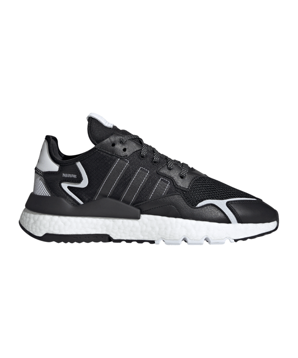 adidas Originals Nite Jogger Schwarz Weiss - schwarz