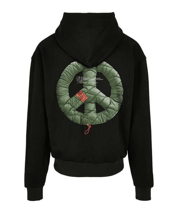 Mister Tee Peace Oversize Fullzip Hoody Schwarz - schwarz