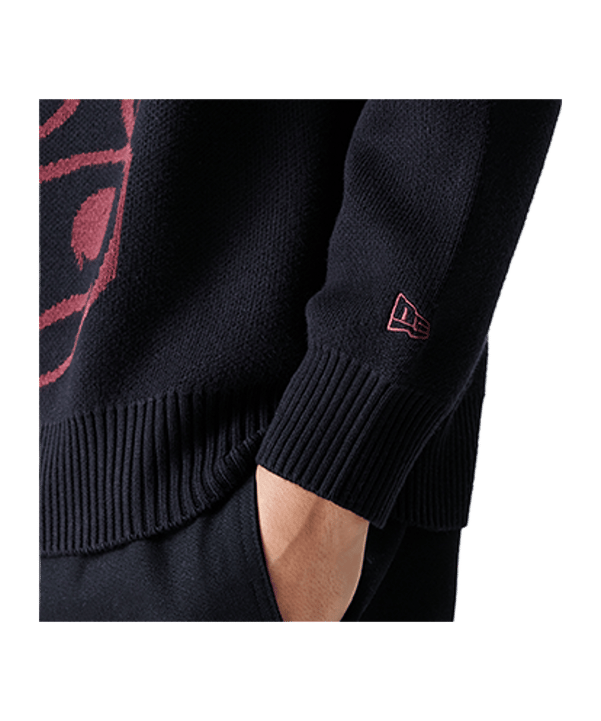 New Era NBA Knit Chicago Bulls Sweatshirt Schwarz - schwarz