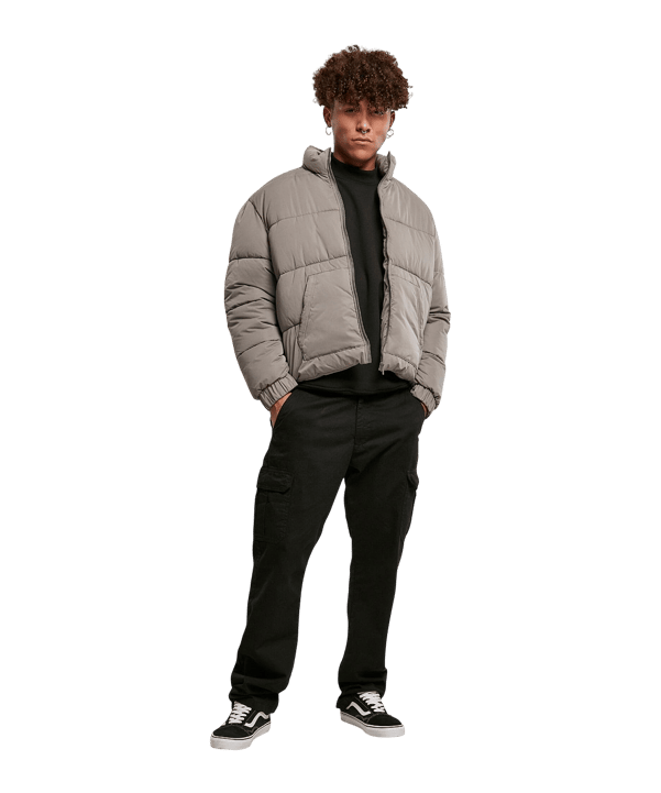 Urban Classic Cropped Down Jacke Grau - grau