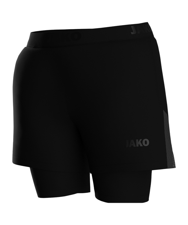 JAKO Power 2in1 Short Damen Schwarz F800 - schwarz