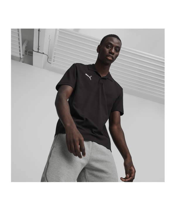 PUMA teamFINAL Casuals Poloshirt Schwarz F03 - schwarz