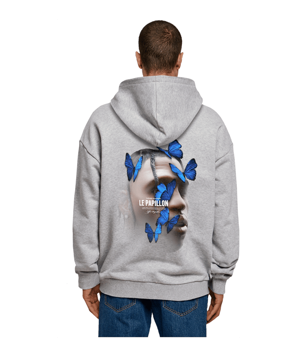 Mister Tee Le Papilloversized Hoody Grau - grau