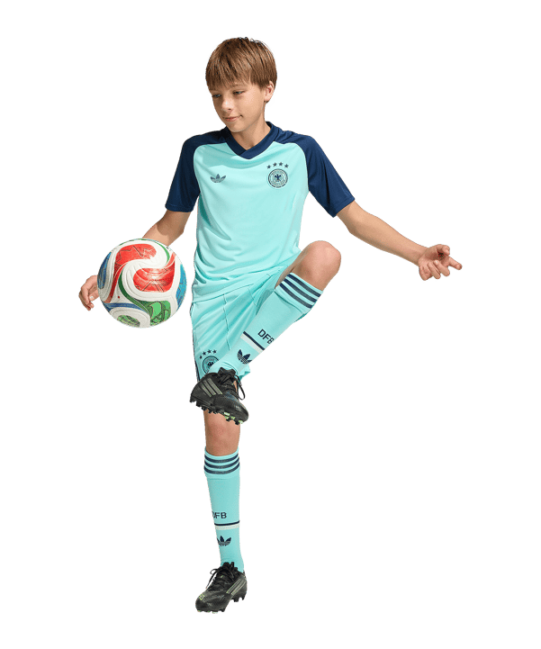 adidas DFB Deutschland Prematch Trikot Away WM 2026 Kids Türkis - tuerkis
