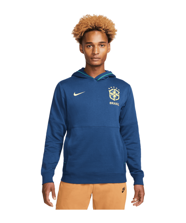 Nike Brasilien Travel Fleece Hoody Blau F490 - blau