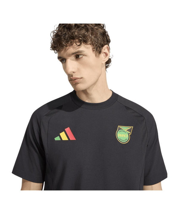 adidas JFF Jamaika Tiro Travel T-Shirt Schwarz