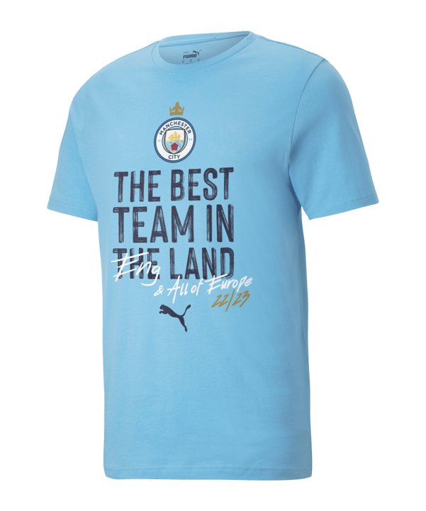 PUMA Manchester City Champions League-Sieger T-Shirt 23 Blau F04 - blau