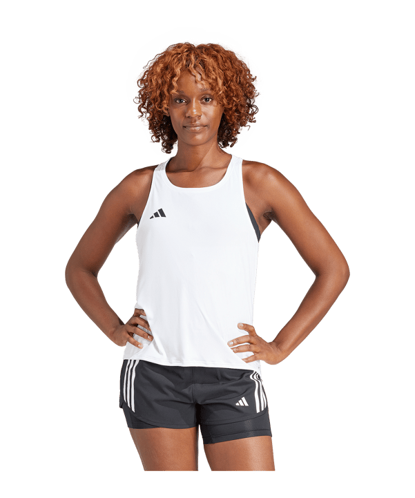 adidas Adizero Tanktop Damen Weiss - weiss