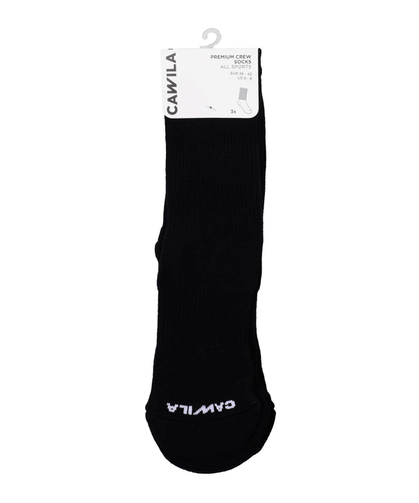 Cawila GEAR Socken PREMIUM CREW Schwarz - schwarz