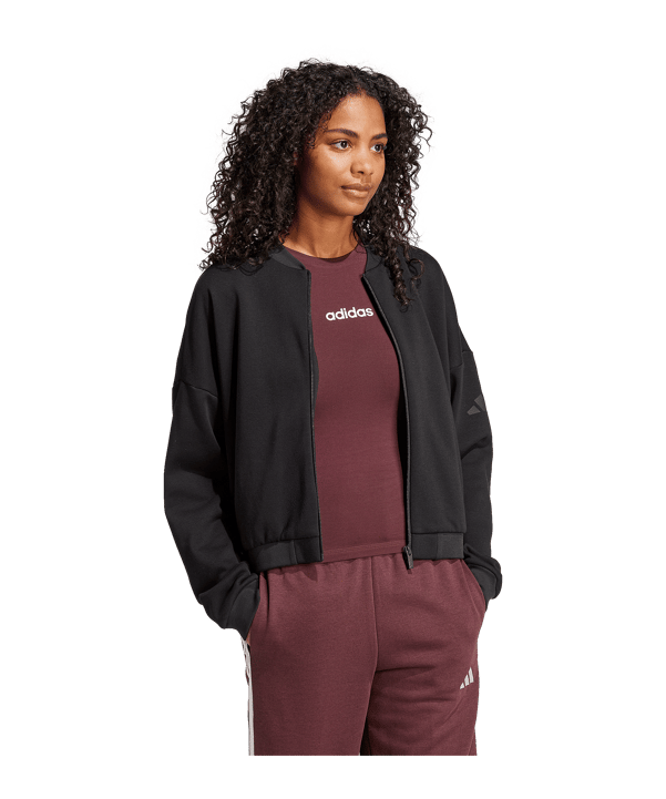 adidas Sportswear Jacke Damen Schwarz - schwarz