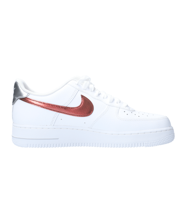 Nike Air Force 1 07 Weiss Rot Grau F100 - weiss