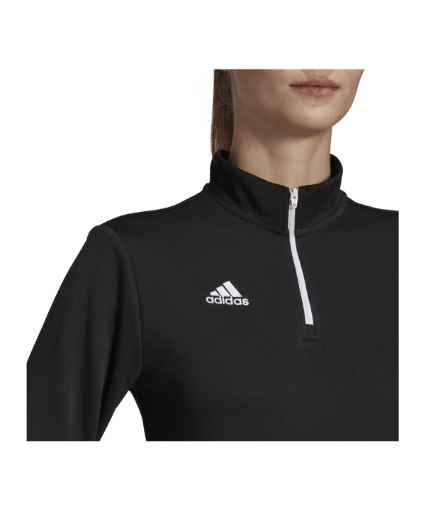 adidas Entrada 22 HalfZip Sweatshirt Damen Schwarz - schwarz
