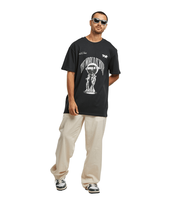 Mister Tee Your World O T-Shirt Schwarz - schwarz