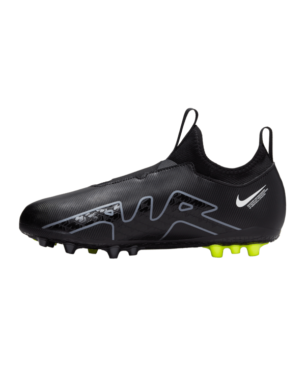 Nike Jr Air Zoom Mercurial Vapor XV Shadow Academy AG Kids Schwarz Grau F001 - schwarz