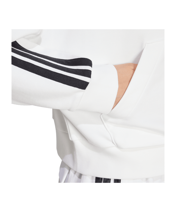 adidas Essentials 3-Streifen French Terry HalfZip Hoddy Weiss/Schwarz - weiss