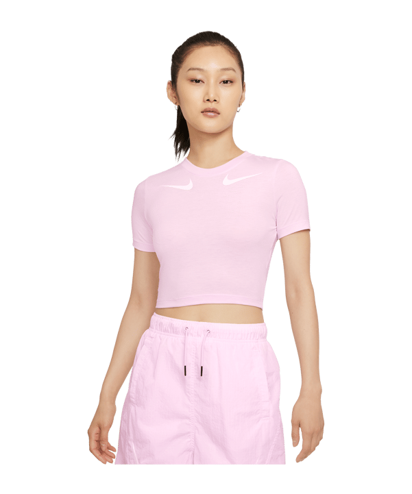 Nike Sportswear Crop Top T-Shirt Damen Pink F695 - rosa