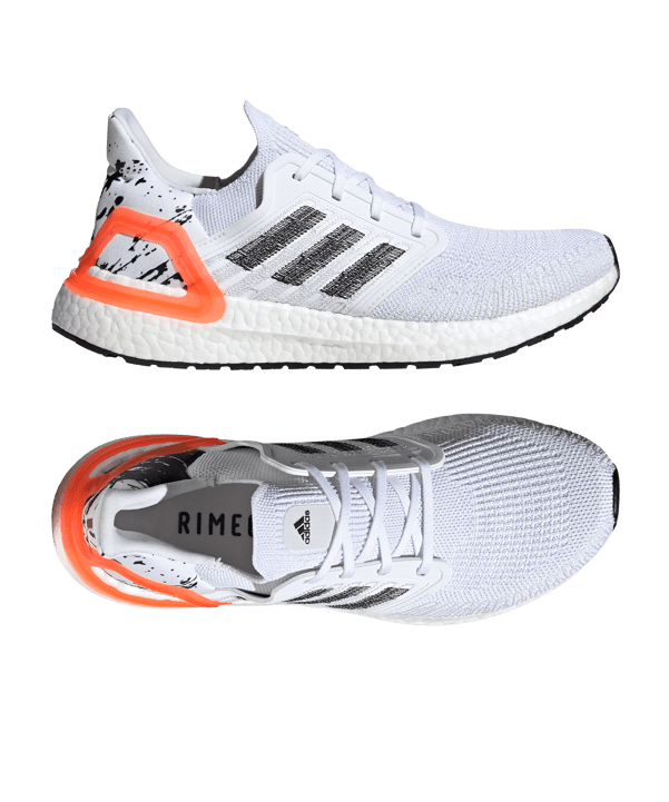 adidas Ultra Boost 20 Running Weiss Rot - weiss
