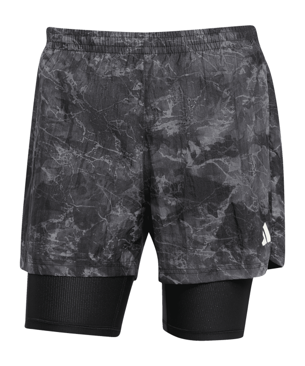 adidas Own the Run Spray 2in8 Short Grau - grau