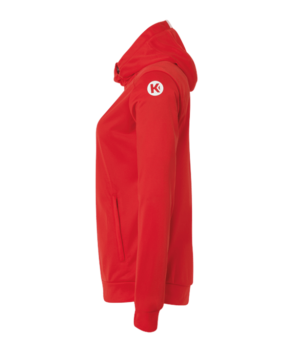 Kempa Player Kapuzenjacke Damen Rot Weiss F03 - rot