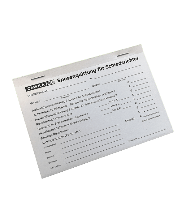 Cawila Schiedsrichter Spesen-Quittungsblock Weiss - weiss