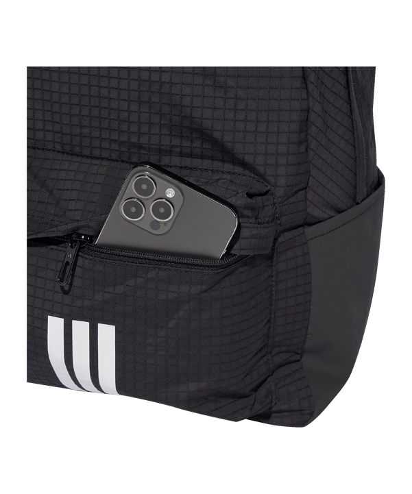 adidas Essentials 3 Stripes Rucksack Schwarz - schwarz