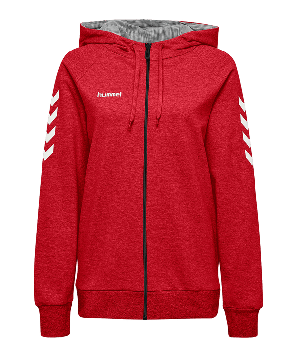 Hummel Cotton Kapuzenjacke Damen Rot F3062 - rot