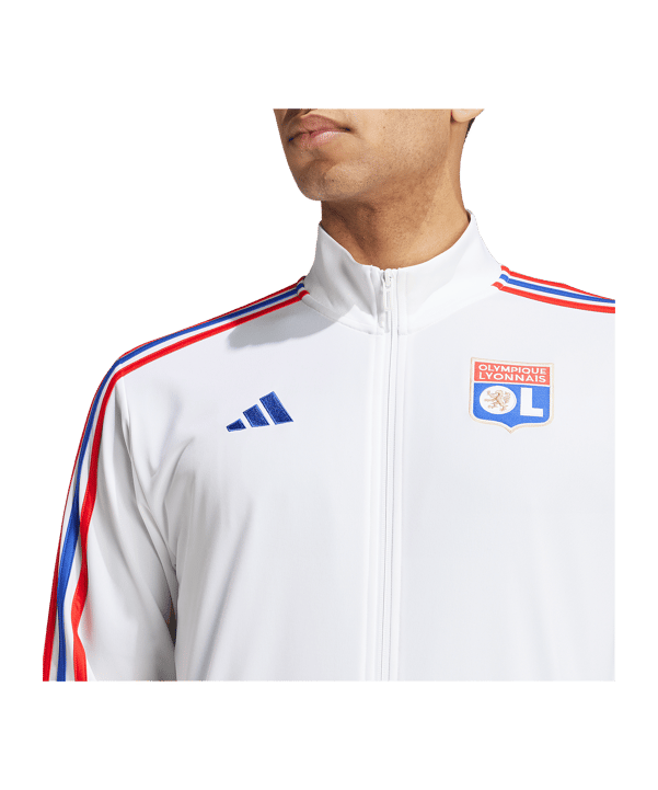 adidas Olympique Lyon DNA Track Sweatshirt Weiß - weiss