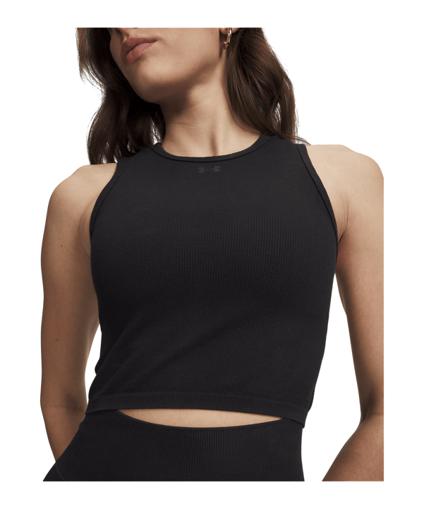 Under Armour Seamless Cotton Hand Tanktop Damen Schwarz F008 - schwarz