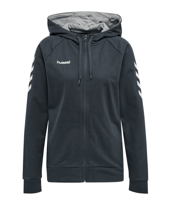Hummel Cotton Kapuzenjacke Damen Blau F8571 - blau