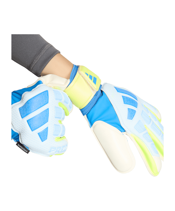 adidas Predator Match Fingersave Torwarthandschuhe Kids Blau - blau