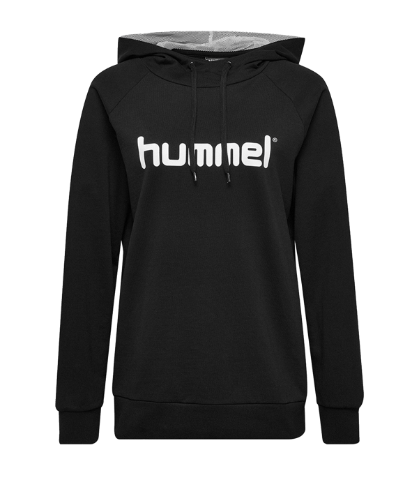 Hummel Cotton Logo Hoody Damen Schwarz F2001 - schwarz