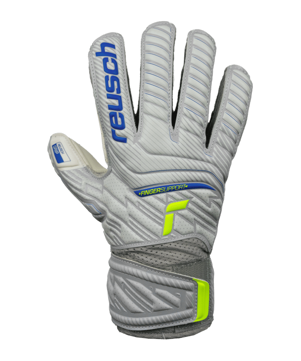 Reusch Attrakt Grip Finger Support TW-Handschuh Junior Grau Gelb F6016 - grau