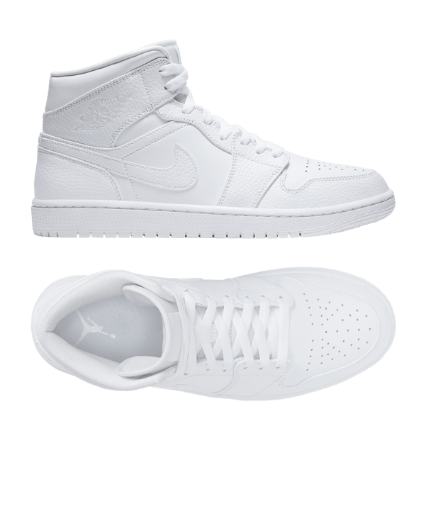 Jordan Air 1 Mid Sneaker Weiss F130 - weiss