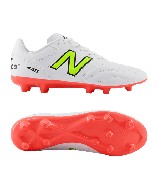 New Balance 442 Academy V2 FG Flash Point Weiss FIB2 - weiss