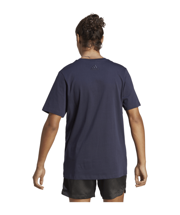 adidas Essentials Single Jersey Big Logo Tee Blue - blau