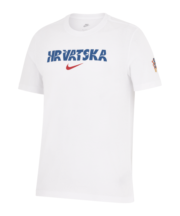 Nike Kroatien Crest T-Shirt EM 2024 Weiss Rot F100 - weiss