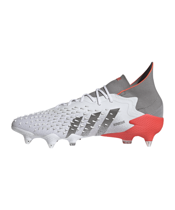 adidas Predator FREAK.1 SG White Spark Weiss Grau Rot - weiss