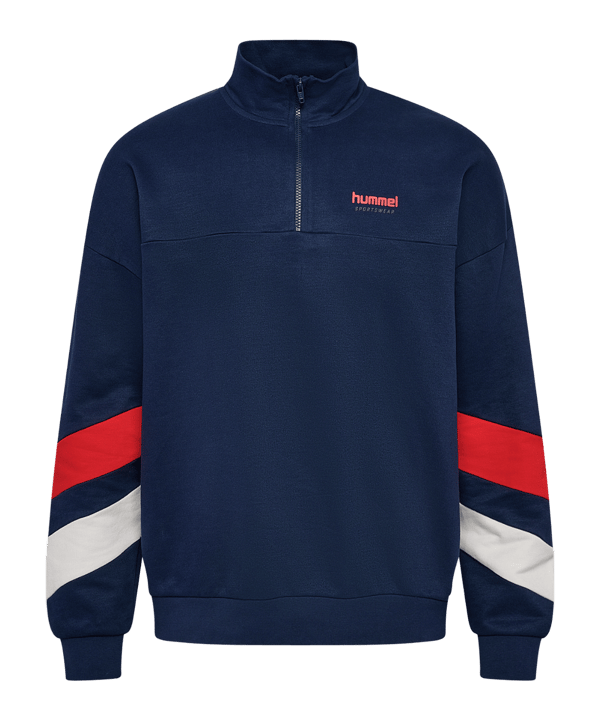 Hummel Oversized Halfzip Sportswear Sweatshirt Blau F7459 - blau