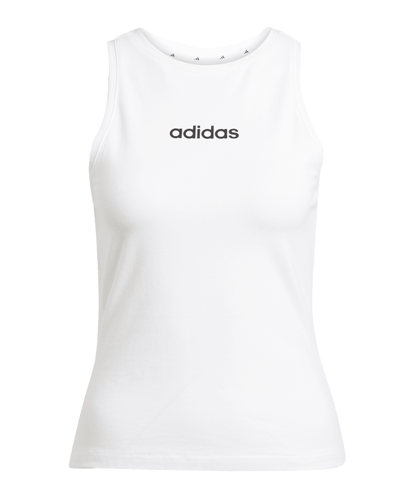 adidas Essentials Linear Tanktop Damen Weiß - weiss