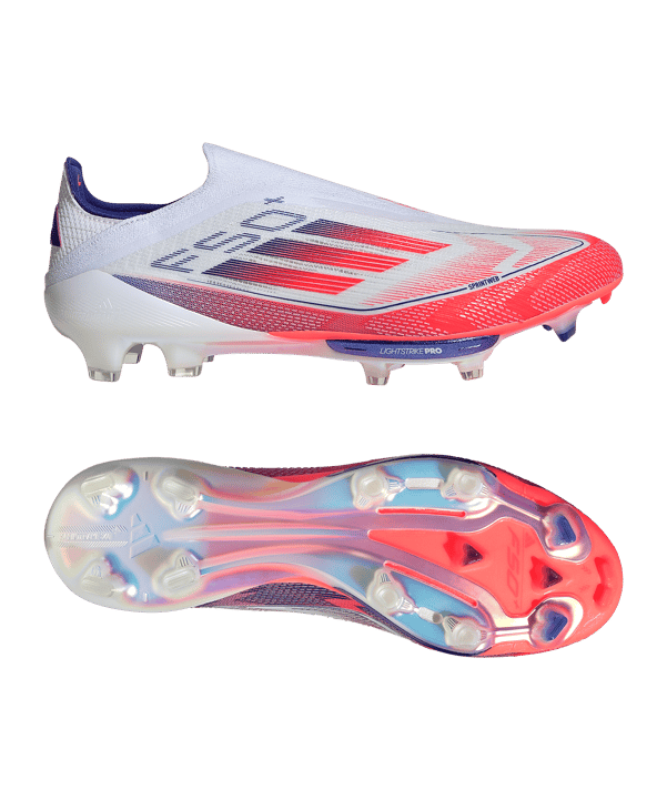 adidas F50+ FG Advancement Weiss Rot - weiss