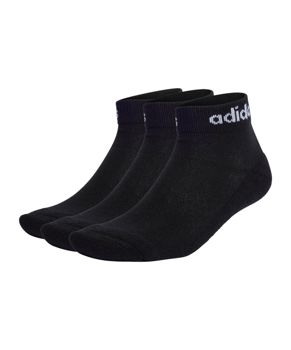 adidas Cushioned Ankle Socken 3er Pack Schwarz - schwarz