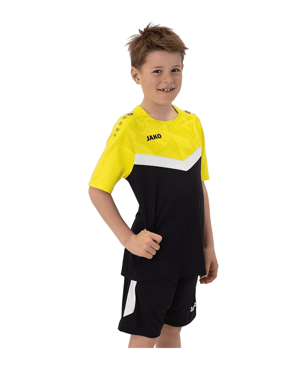 JAKO Icon T-Shirt Kids Schwarz Gelb F808 - schwarz