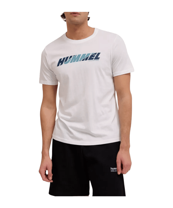 Hummel Graphic Bold Logo T-Shirt Weiß F9001 - weiss