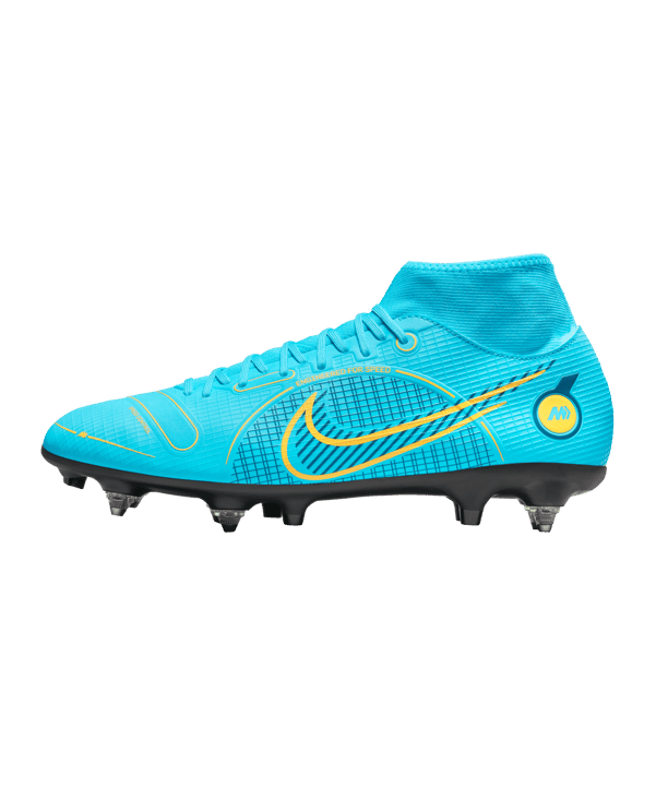 Nike Mercurial Superfly VIII Blueprint Academy SG-Pro AC Blau Orange F484 - blau