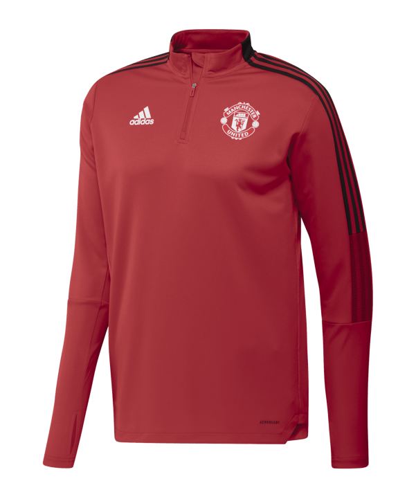 adidas Manchester United HalfZip Sweatshirt Rot - rot