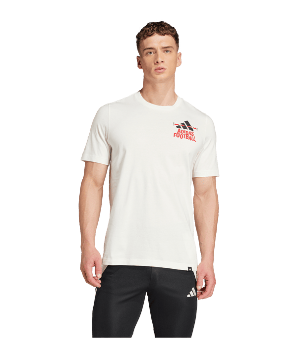 adidas Football Graphic T-Shirt Weiss - weiss