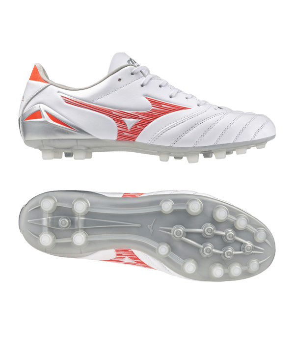 Mizuno Morelia Neo IV AG Charge wit rood F60 - wit
